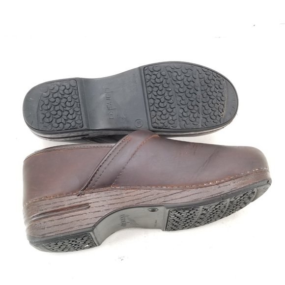 Dansko Pro XP Brown Oiled Leather Clog Nursing Shoes Mule Size 40 3912-787878 - Picture 6 of 7
